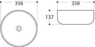 Раковина Art&Max 35см белый AM-102
